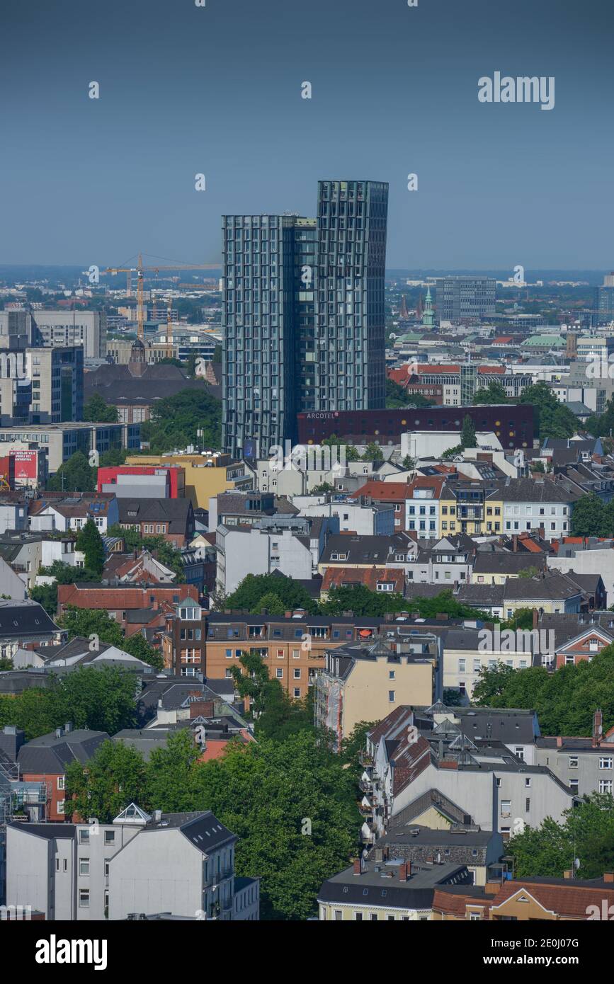 Luftbild, St. Pauli, Amburgo Foto Stock