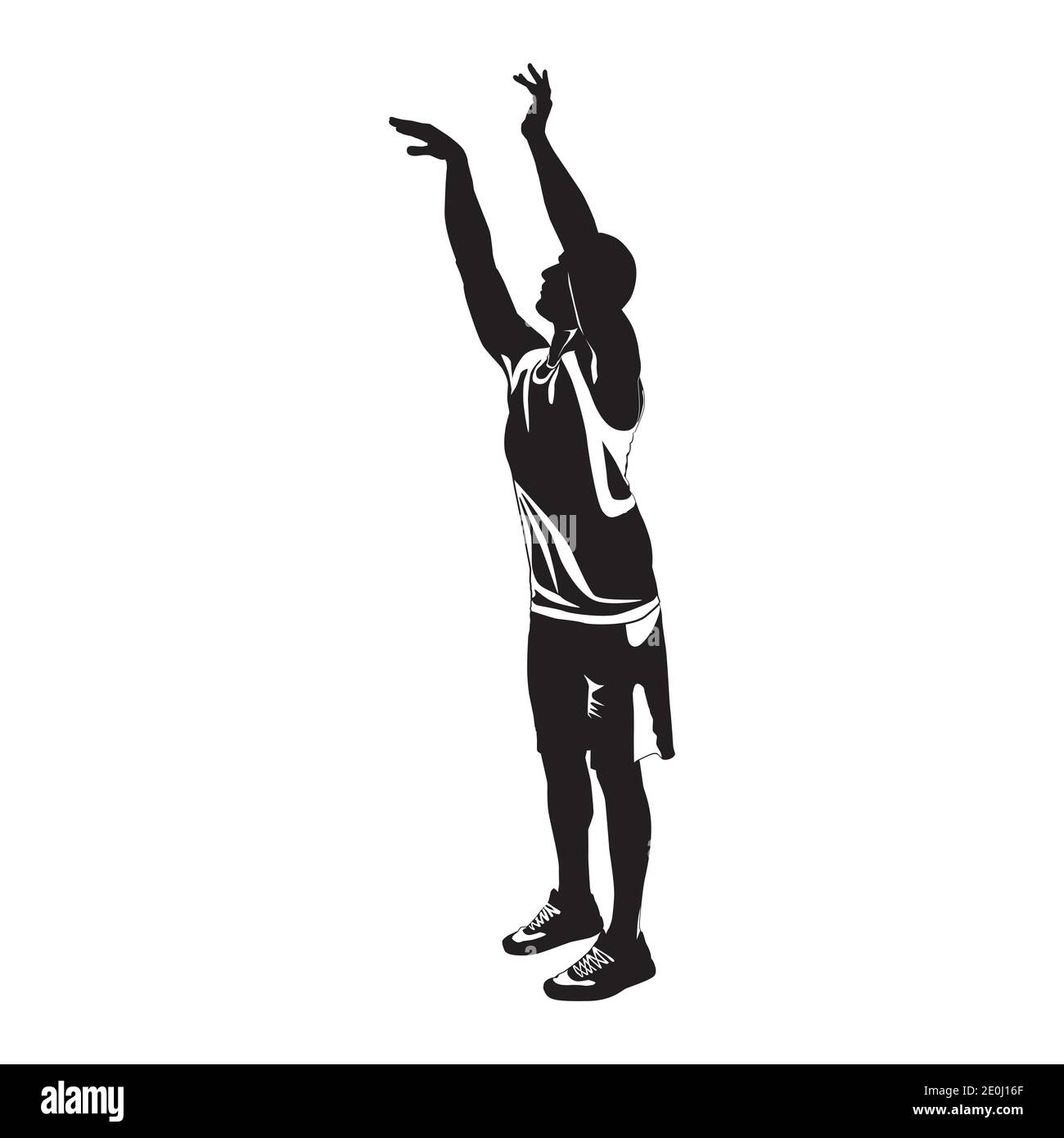Pallina da basket professionale con silhouette nel cerchio, illustrazione vettoriale Illustrazione Vettoriale