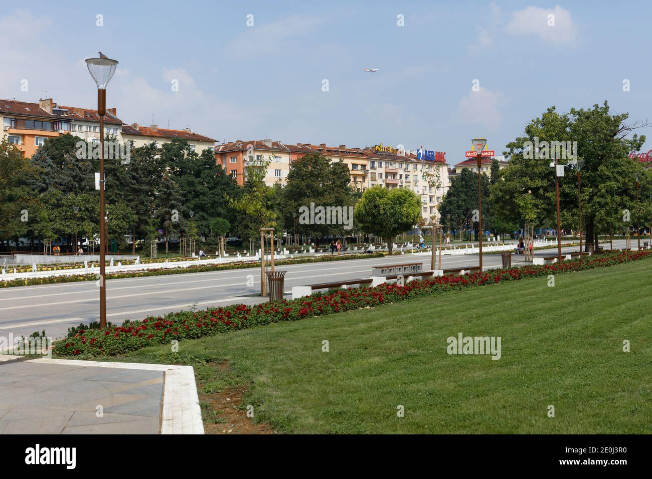 Viale Vitosha a Sofia, la capitale della Bulgaria Foto Stock