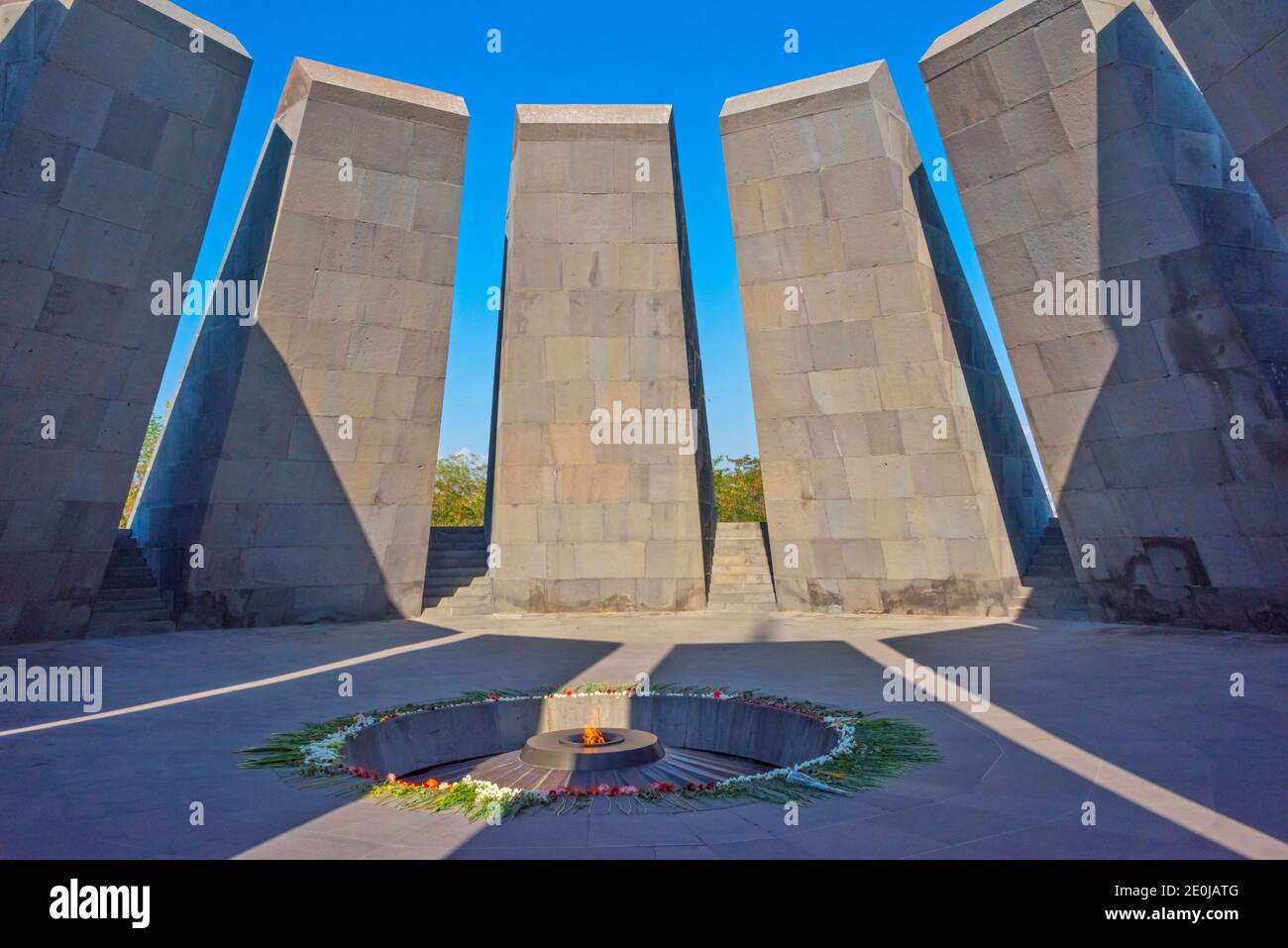 Tsitsernakaberd, complesso armeno del memoriale del genocidio, Yerevan, Armenia Foto Stock