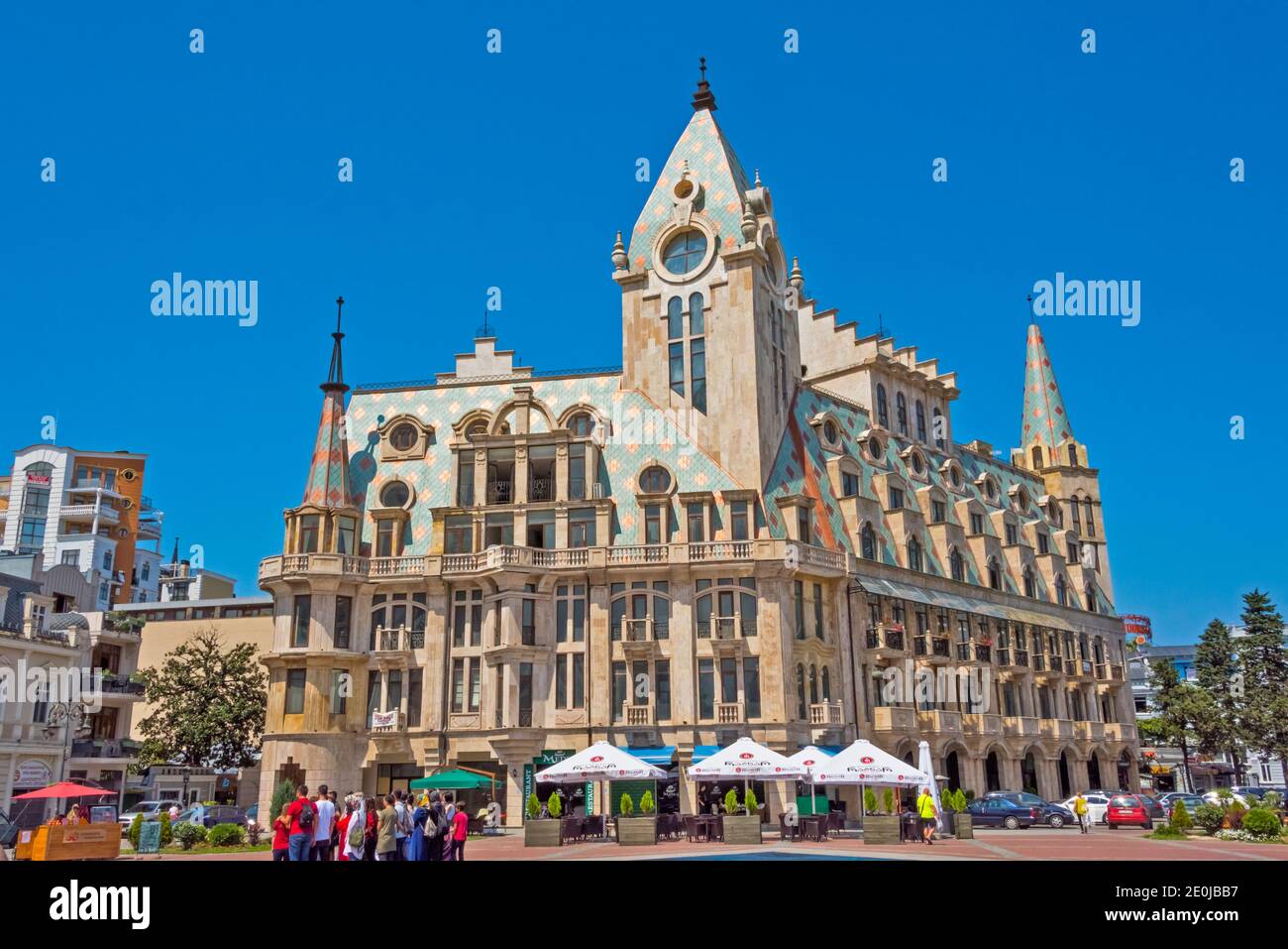 Bellissimo edificio in Europe Square, Batumi, Georgia Foto Stock