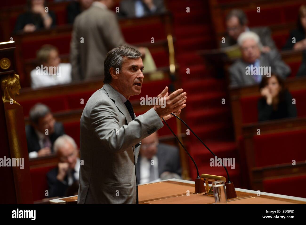 Jerome Cahuzac, ministro francese junior del bilancio, è stato ritratto all'Assemblea nazionale di Parigi, in Francia, il 10 luglio 2012. Foto di Mousse/ABACAPRESS.COM Foto Stock