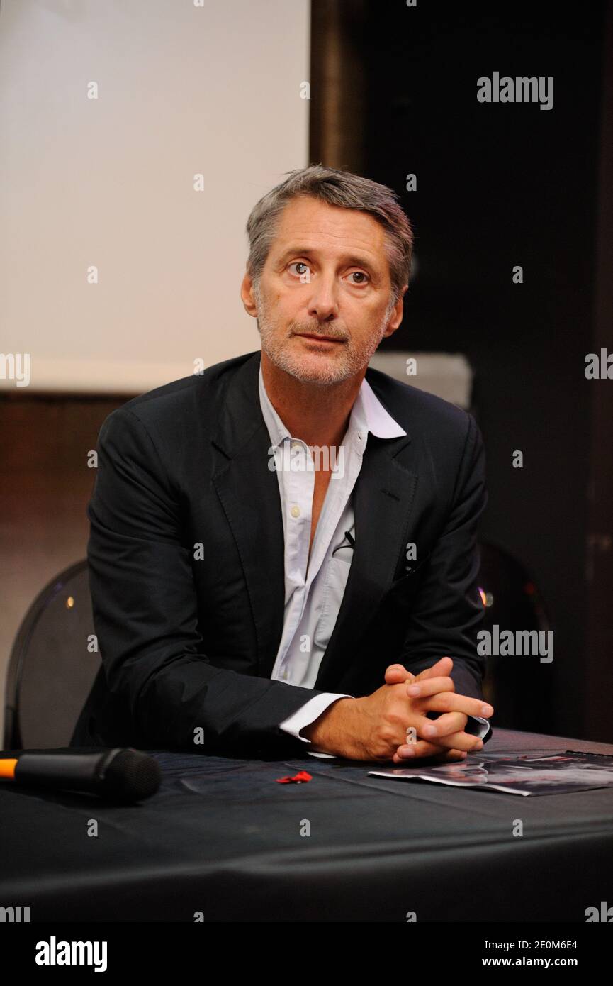 Antoine De Caunes partecipa alla conferenza stampa del 20° compleanno di Solidarite Sida a Parigi, Francia, il 10 settembre 2012. Foto di Alban Wyters/ABACAPRESS.COM Foto Stock