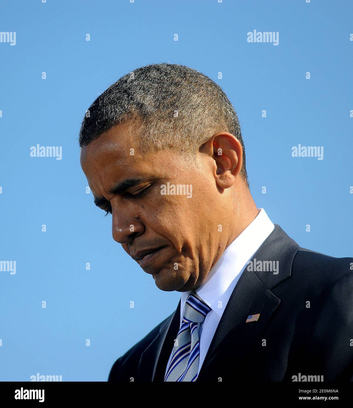 Il presidente Barack Obama ricorda l'undicesimo anniversario dei 9-11 attentati del Pentagono, ad Arlington, VA, USA, il 11 settembre 2012. Foto di Olivier Douliery/ABACAPRESS.COM Foto Stock