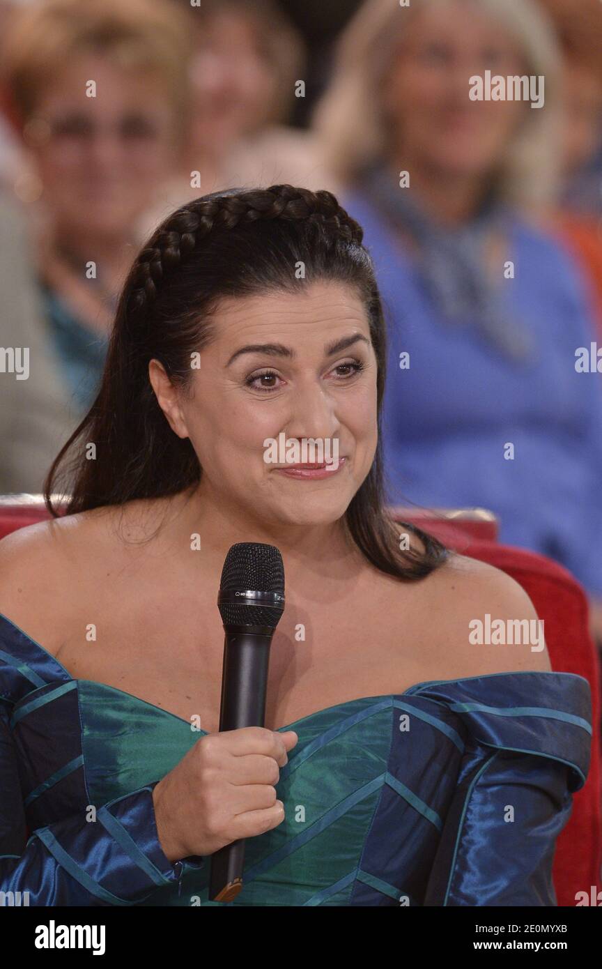 Cecilia Bartoli alla registrazione di Vivement Dimanche il 25 settembre 2012 a Parigi, Francia. Foto di Max Colin/ABACAPRESS.COM Foto Stock