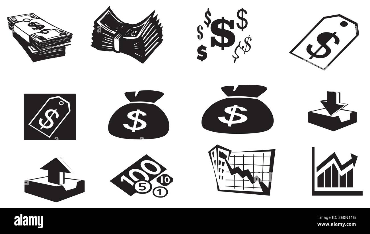 set di fiance per il design del logo Illustrazione Vettoriale