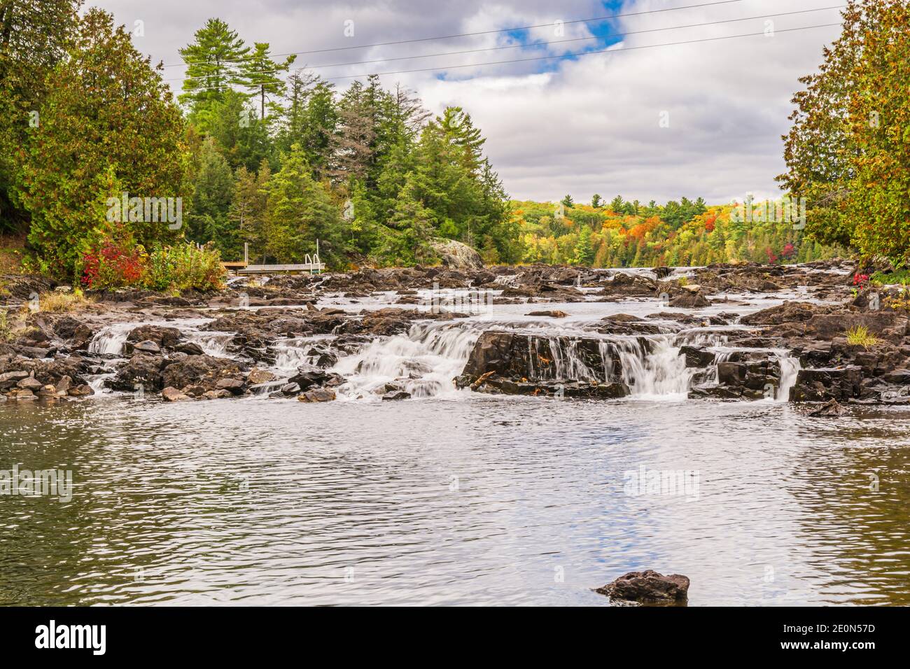 Rapide di Whitefish Algonquin Highlands Haliburton County Ontario Canada Foto Stock