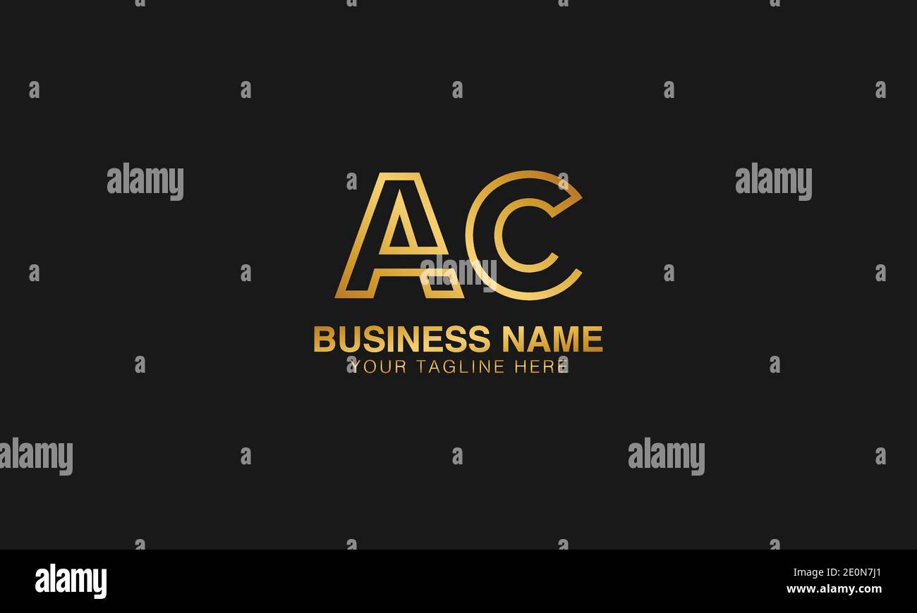 AC A C primo logo | primo abstract moderno logo creativo minimo, immagine modello vettoriale. Logo logotipo di lusso. Logo delle iniziali tipografiche. Illustrazione Vettoriale