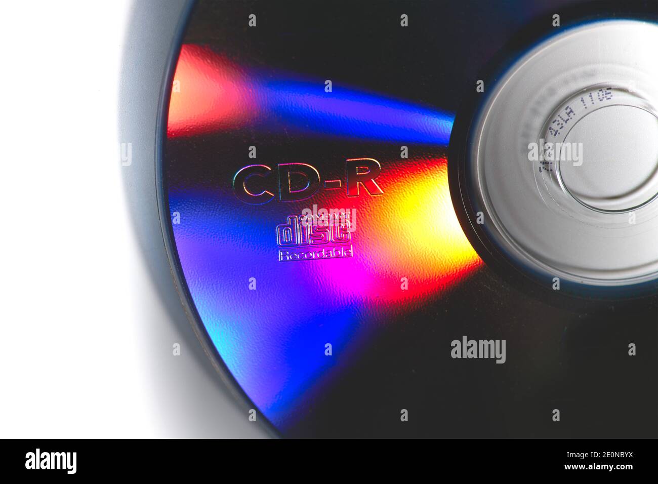 CD dati con luci colorate riflettenti Foto Stock