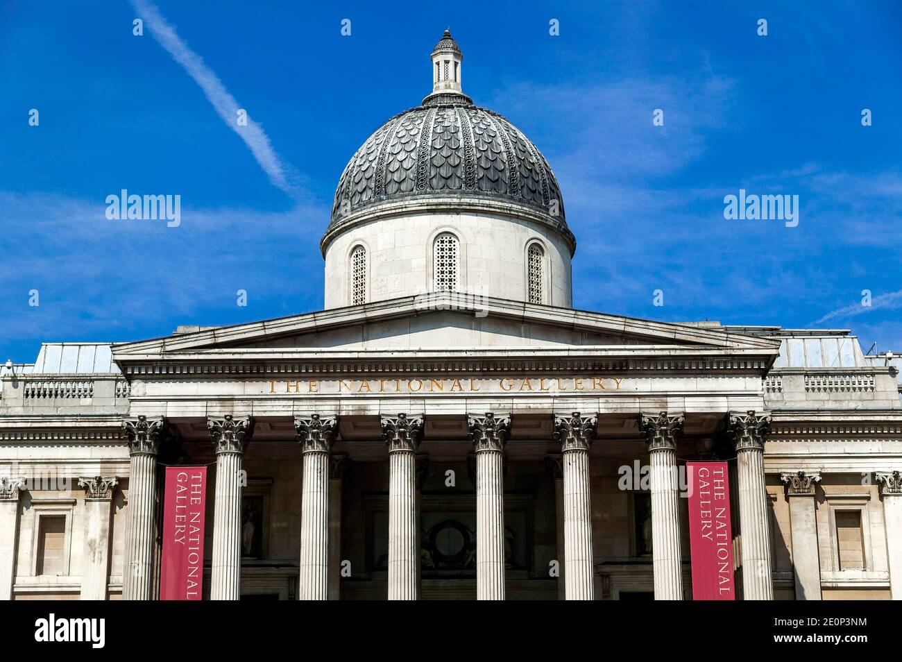 Londra, UK, 26 agosto 2008 : la galleria d'arte della National Gallery in Trafalgar Square, che è una popolare destinazione turistica, punto di riferimento s Foto Stock