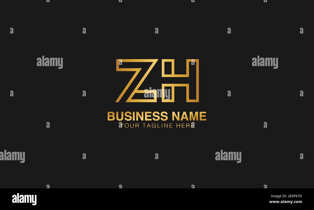 ZH Z H logo iniziale | abstract base iniziale Logo creativo minimo moderno, immagine modello vettoriale. Logo logotipo di lusso. Logo delle iniziali tipografiche. Illustrazione Vettoriale