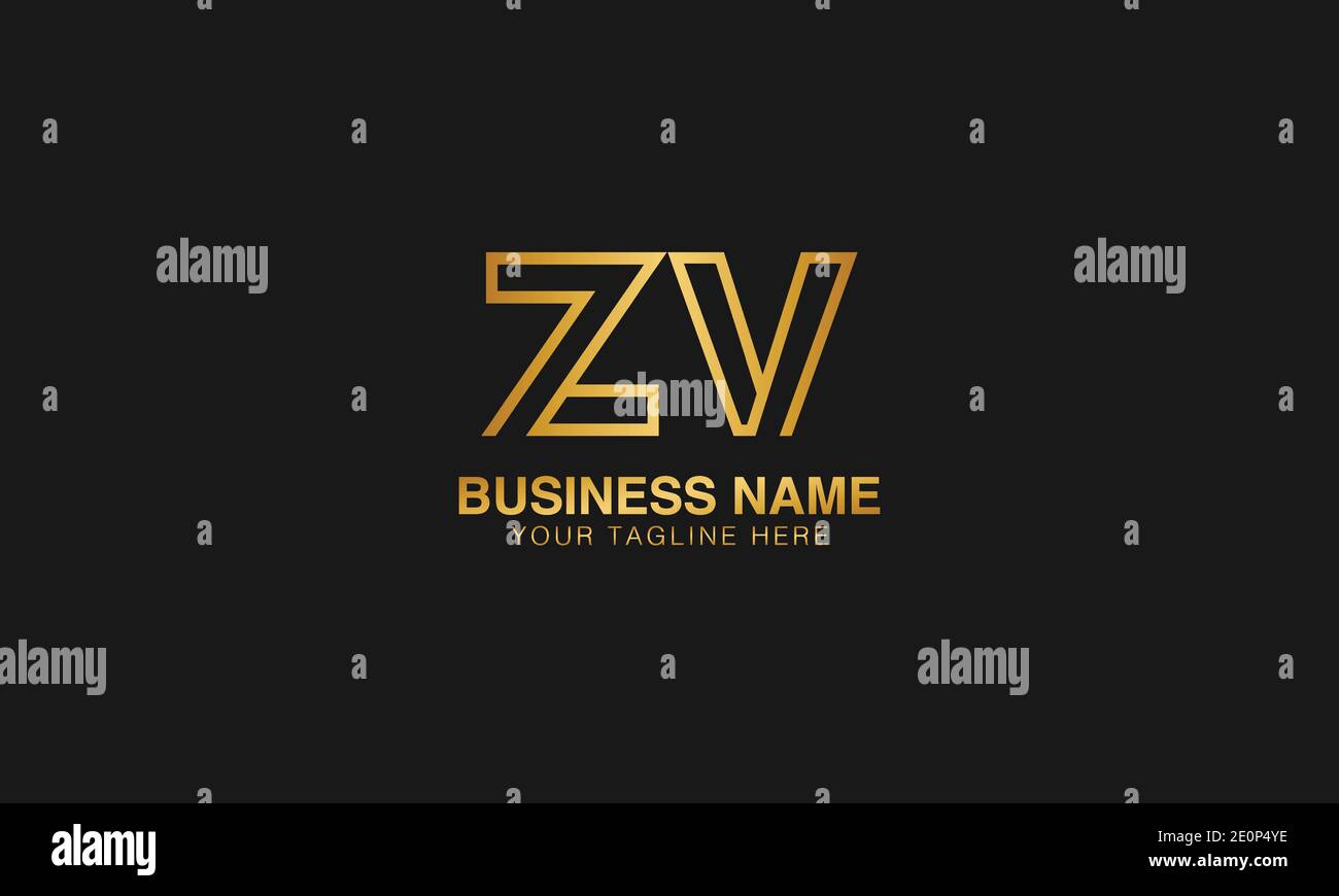ZV Z V primo logo | primo abstract moderno logo creativo minimo, immagine modello vettoriale. Logo logotipo di lusso. Logo delle iniziali tipografiche. Illustrazione Vettoriale