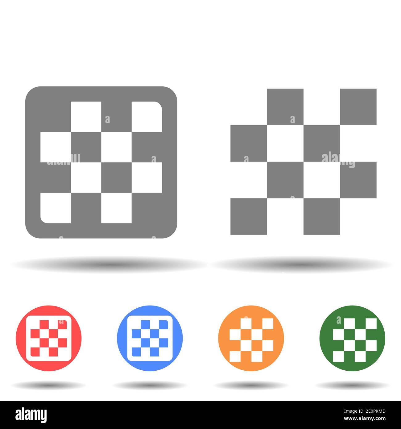 Icona scacchiera rotonda logo vettoriale isolato su sfondo Illustrazione Vettoriale