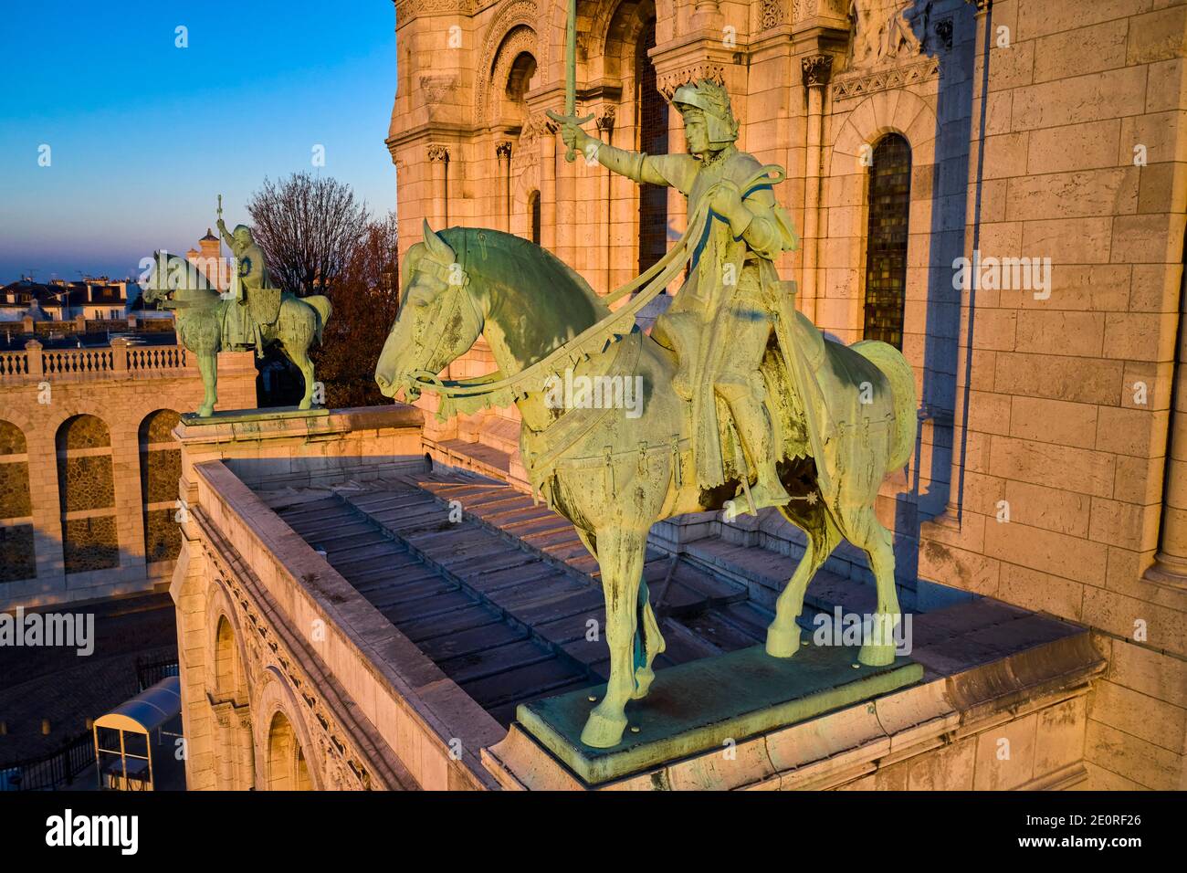 Francia, Parigi (75), la basilica del Sacro cuore sulla collina di Montmartre Foto Stock