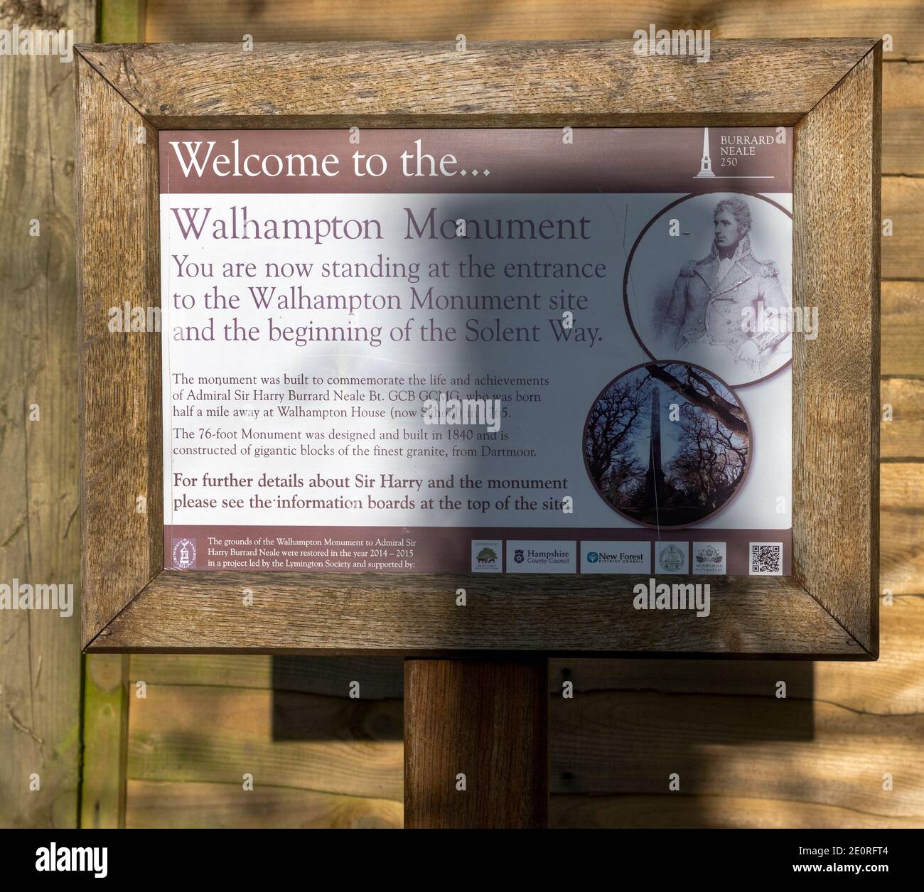 Benvenuti a firmare a Walhampton, Lymington, New Forest, Hampshire, Inghilterra, Regno Unito Foto Stock