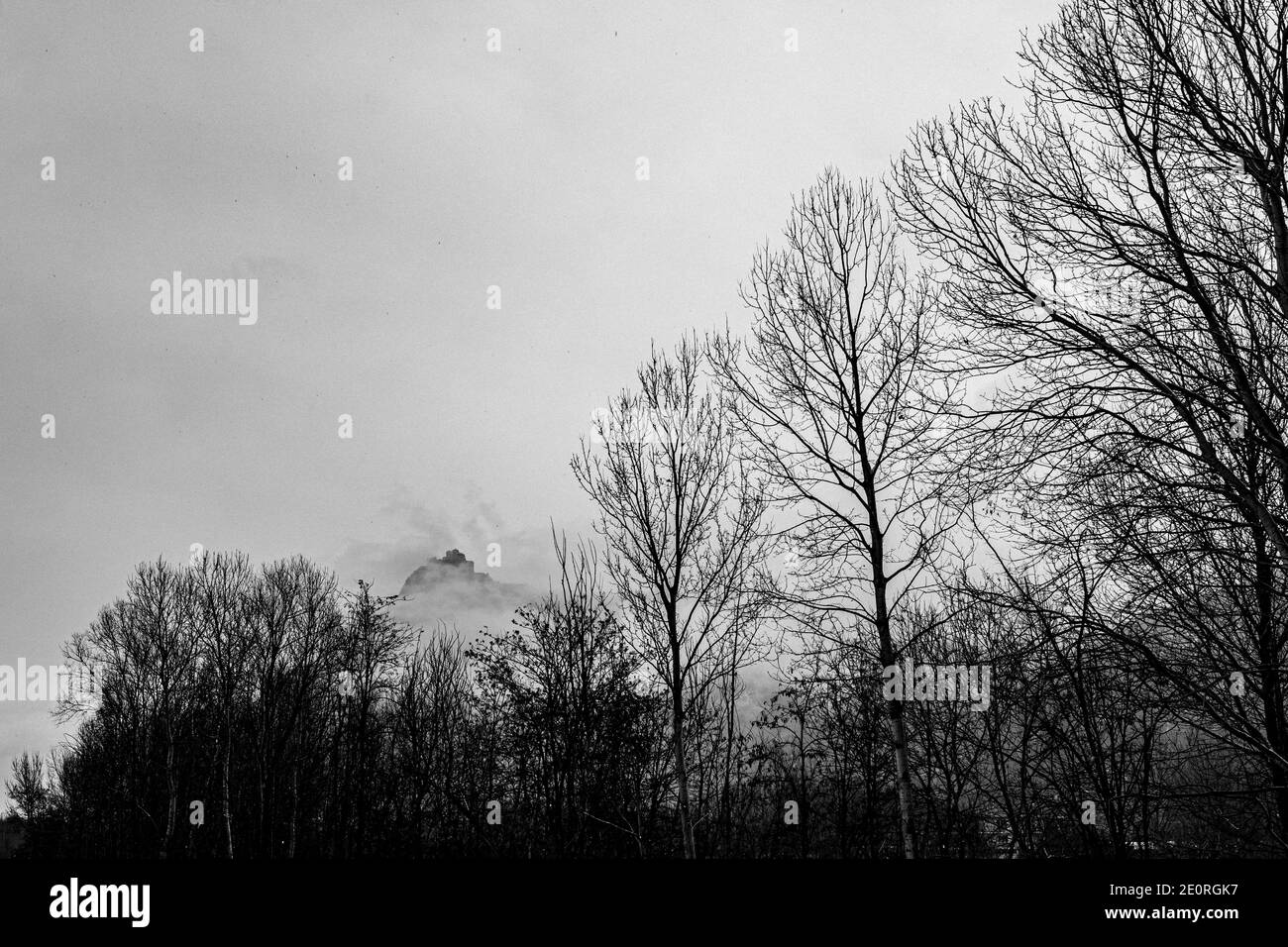 Sacra di San Michele, antica abbazia monaca nei pressi di Torino Foto Stock
