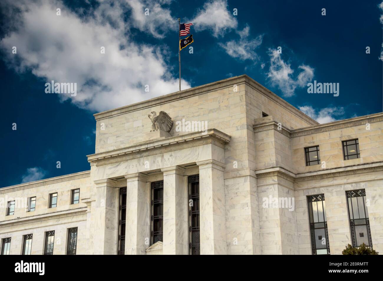 Edificio della Federal Reserve a Washington DC, Stati Uniti, FED Foto Stock