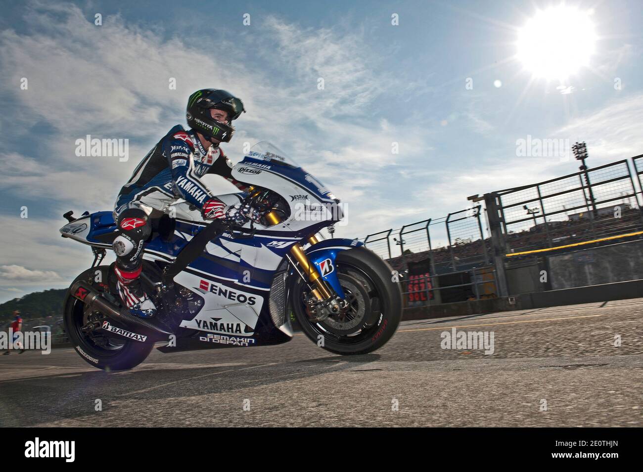 Il pilota statunitense della MotoGP ben Spies di Yamaha durante il Gran Premio del Giappone della MotoGP a Motegi, Giappone, il 14 ottobre 2012. Foto di Malkon/ABACAPRESS.COM Foto Stock