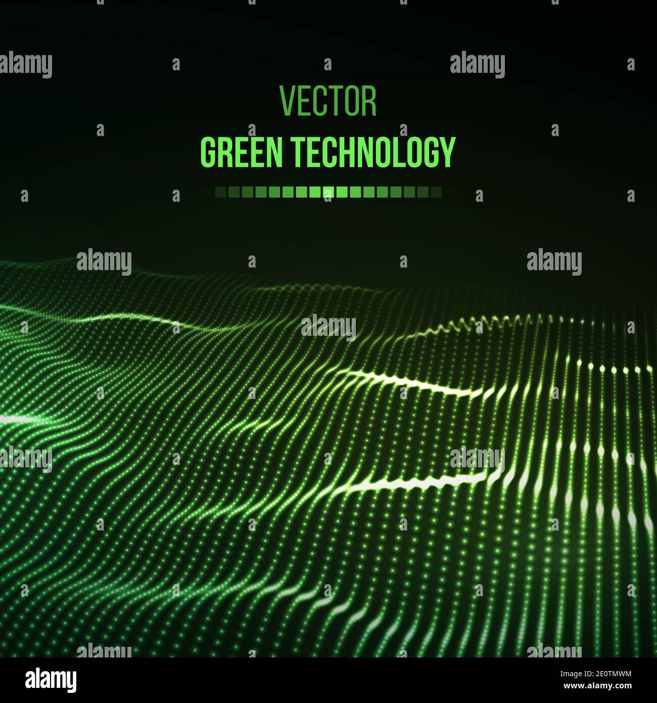 La tecnologia verde dello sfondo. Energia verde illustrazione vettoriale EPS10. La comunicazione del team concetto sfondo verde. Presentazione di vettore tech sfondo. Illustrazione Vettoriale