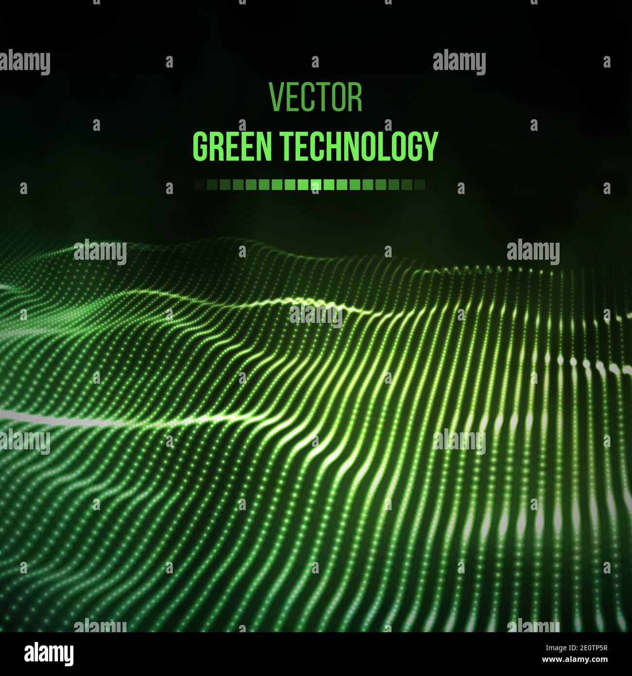 La tecnologia verde dello sfondo. Energia verde illustrazione vettoriale EPS10. La comunicazione del team concetto sfondo verde. Presentazione di vettore tech sfondo. Illustrazione Vettoriale