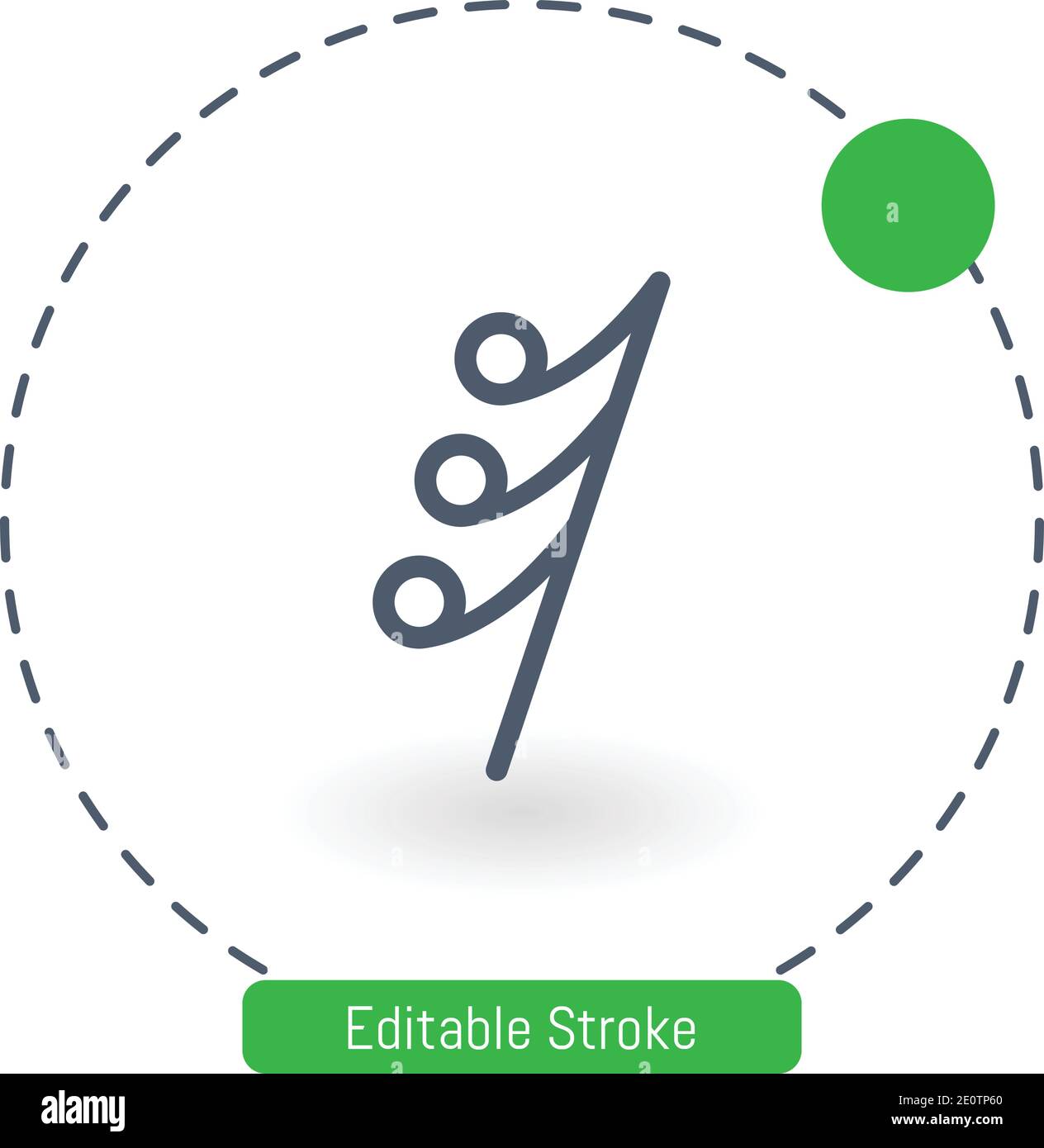 icona vettore di pausa note di trenta secondi icone di contorno del tratto modificabili per il web e i dispositivi mobili Illustrazione Vettoriale