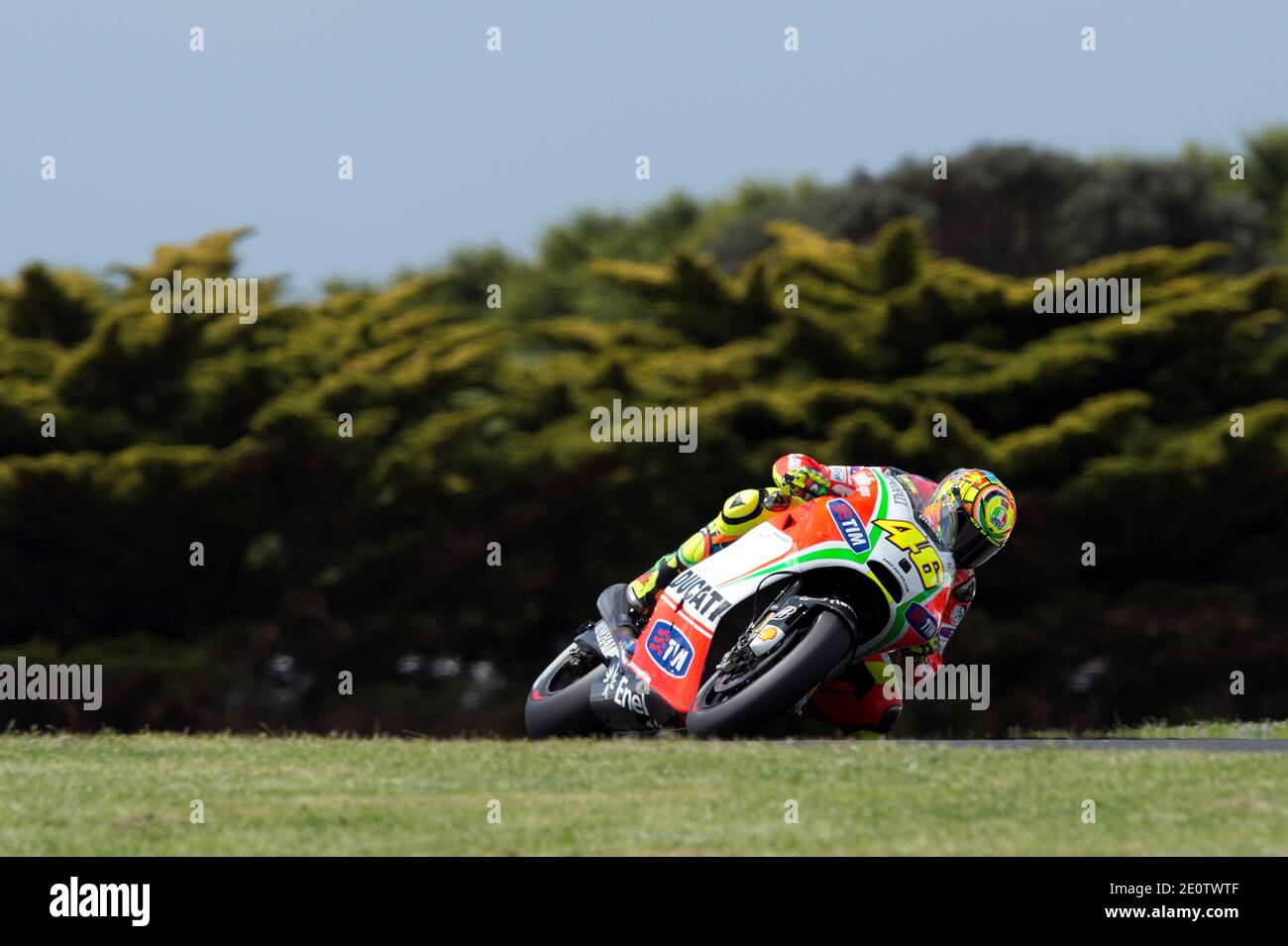 Il pilota italiano del MotoGP Valentino Rossi da Ducati durante il Gran Premio d'Australia del MotoGP, Qualifying Days a Phillip Island, Australia, il 26 ottobre 2012. Foto di Malkon/ABACAPRESS.COM Foto Stock