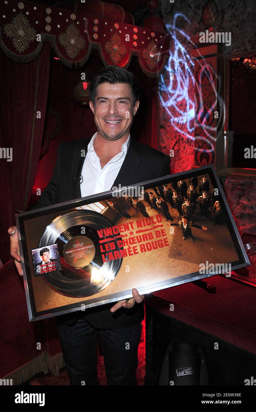Vincent Nico partecipa alla festa per celebrare il suo album di platino a Raspoutine, a Parigi, in Francia, il 05 novembre 2012. Foto di Aurore Marechal/ABACAPRESS.COM Foto Stock