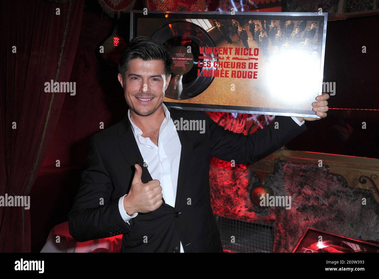 Vincent Nico partecipa alla festa per celebrare il suo album di platino a Raspoutine, a Parigi, in Francia, il 05 novembre 2012. Foto di Aurore Marechal/ABACAPRESS.COM Foto Stock