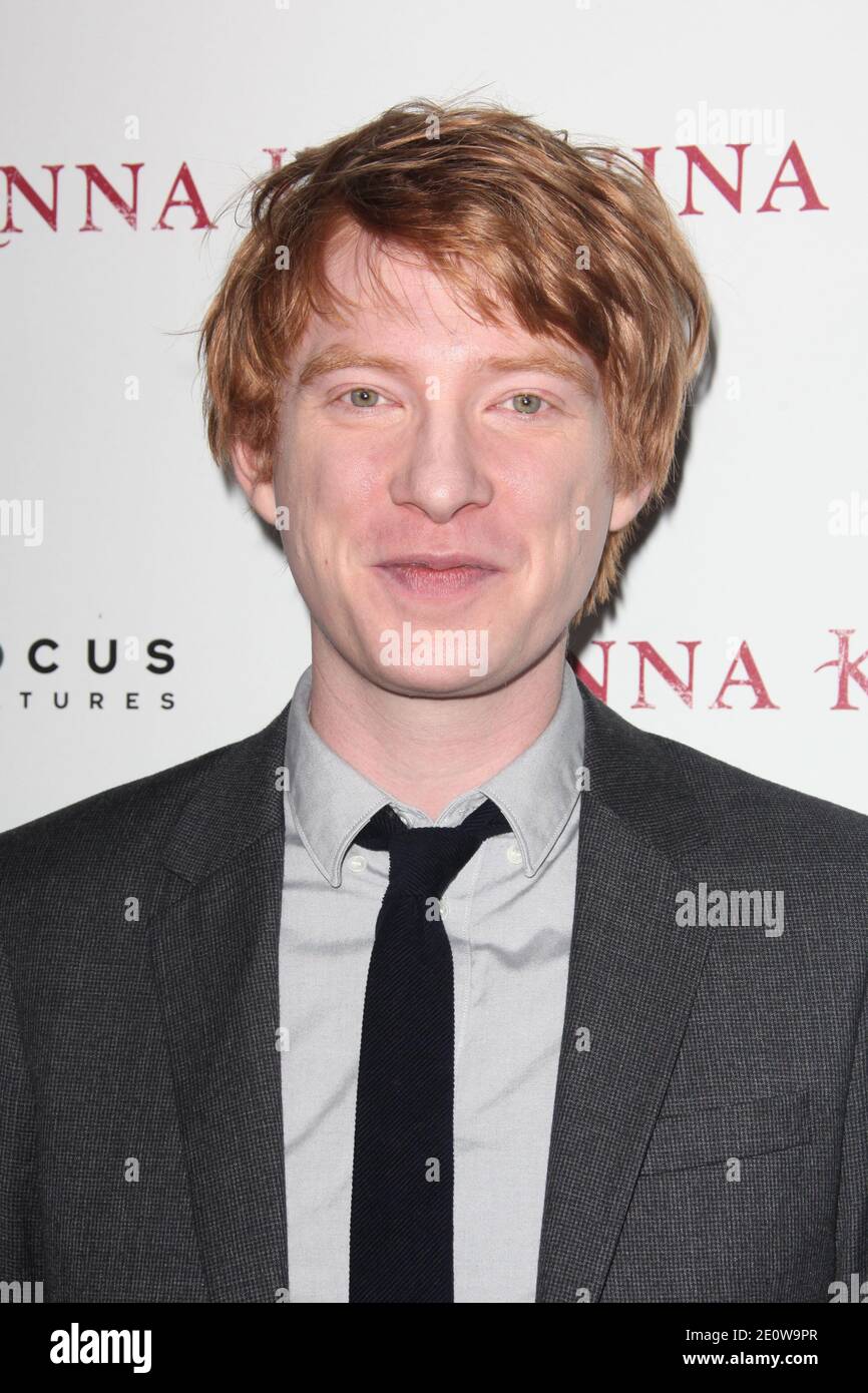 Domhnall Gleeson partecipa alla prima DI 'Anna Karenina' A Hollywood, Los Angeles, CA, USA il 14 novembre 2012. Foto di Krista Kennel/ABACAPRESS.COM Foto Stock