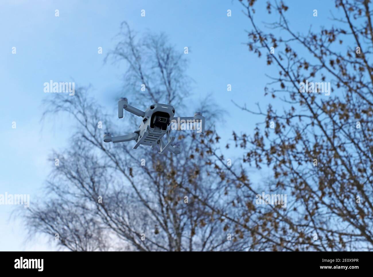 Gli alberi possono essere un grande pericolo per i droni Foto Stock