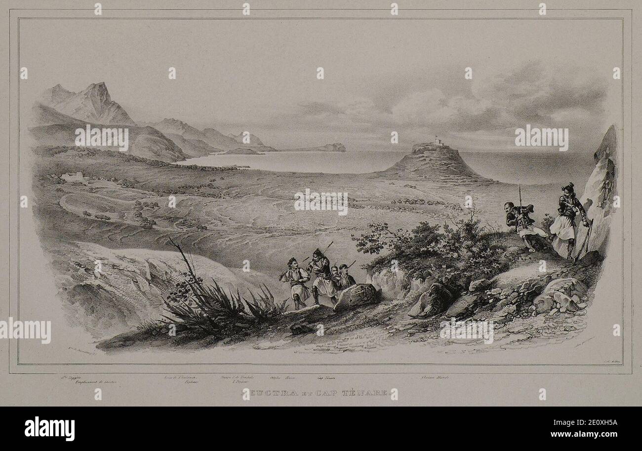 Leuctra et Cap Ténare - Stackelberg otto Magnus von - 1834. Foto Stock