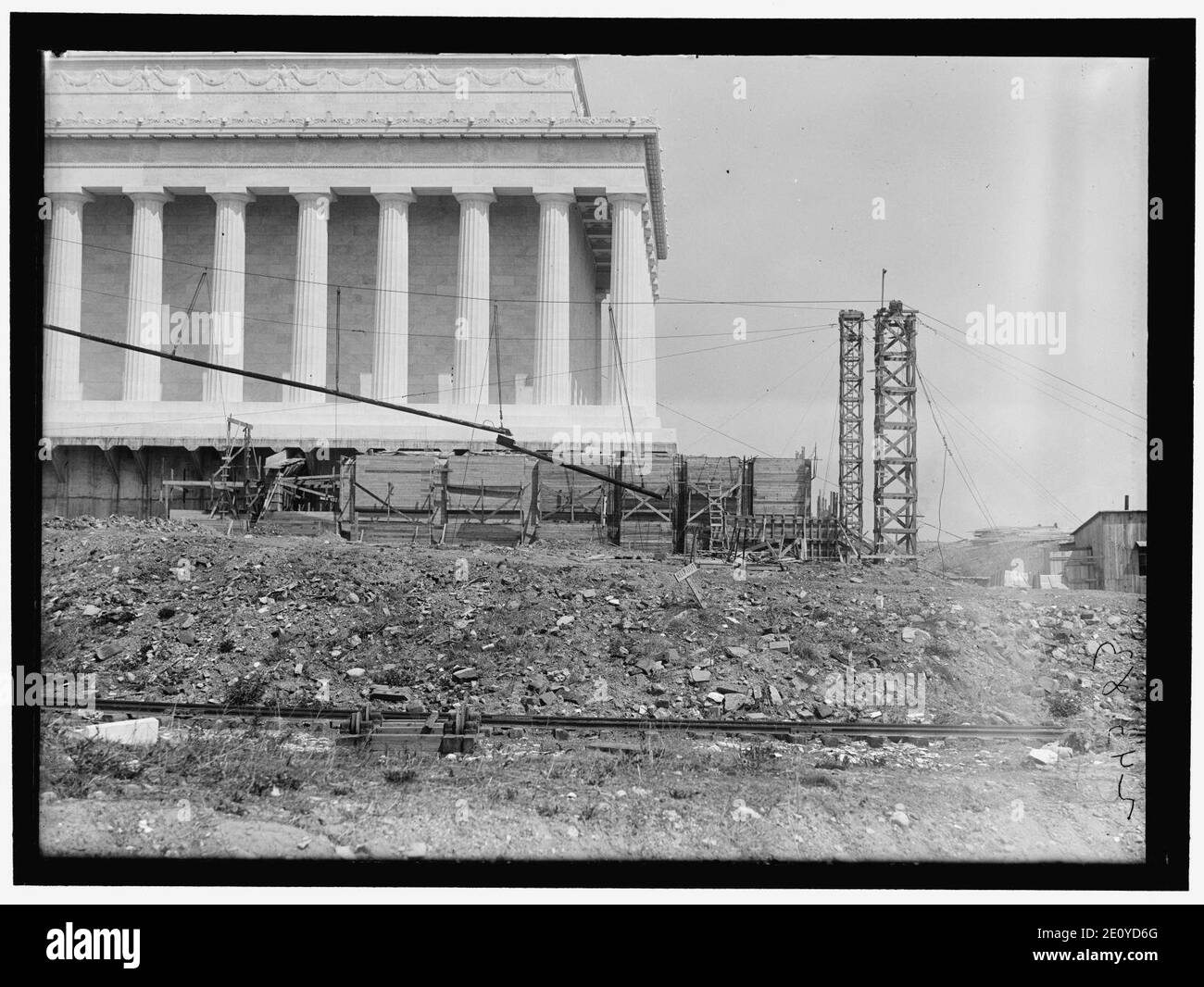 LINCOLN MEMORIAL IN COSTRUZIONE Foto Stock