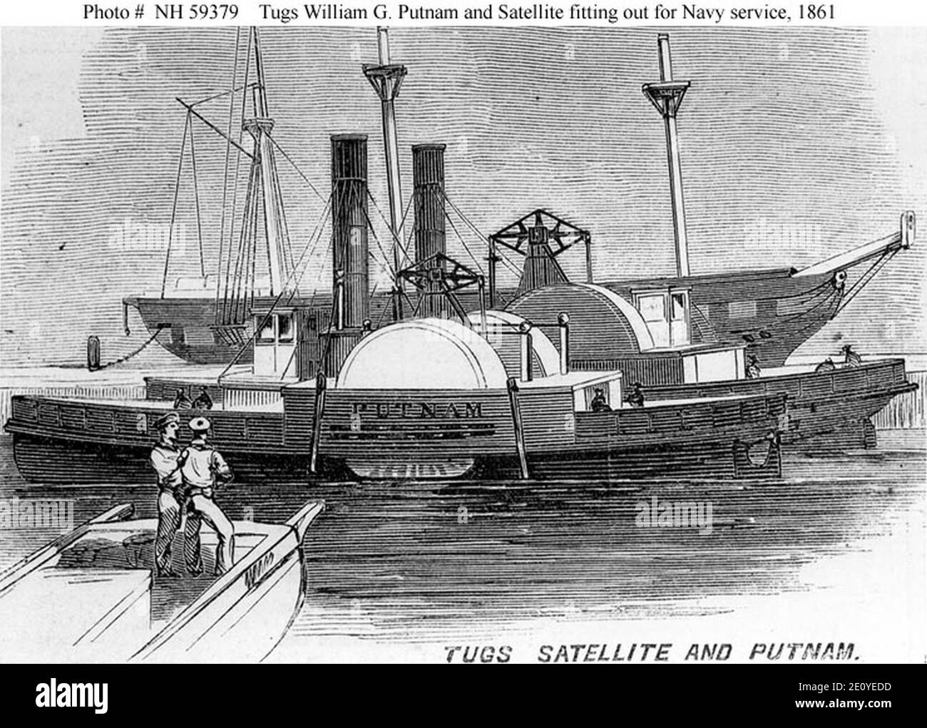Incisione in linea della nave Putnam. Foto Stock