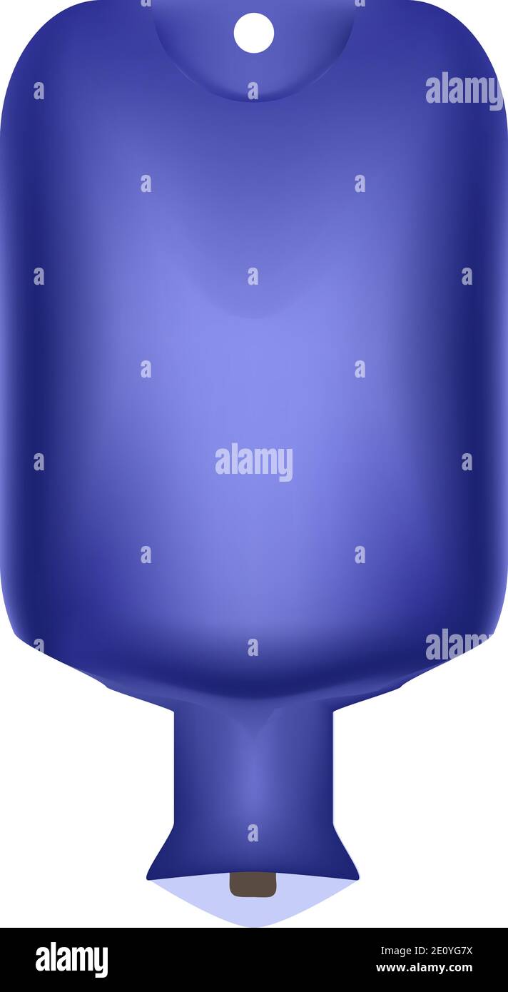 Bottiglia d'acqua blu. Enema. Più caldo. Illustrazione vettoriale su sfondo isolato Illustrazione Vettoriale