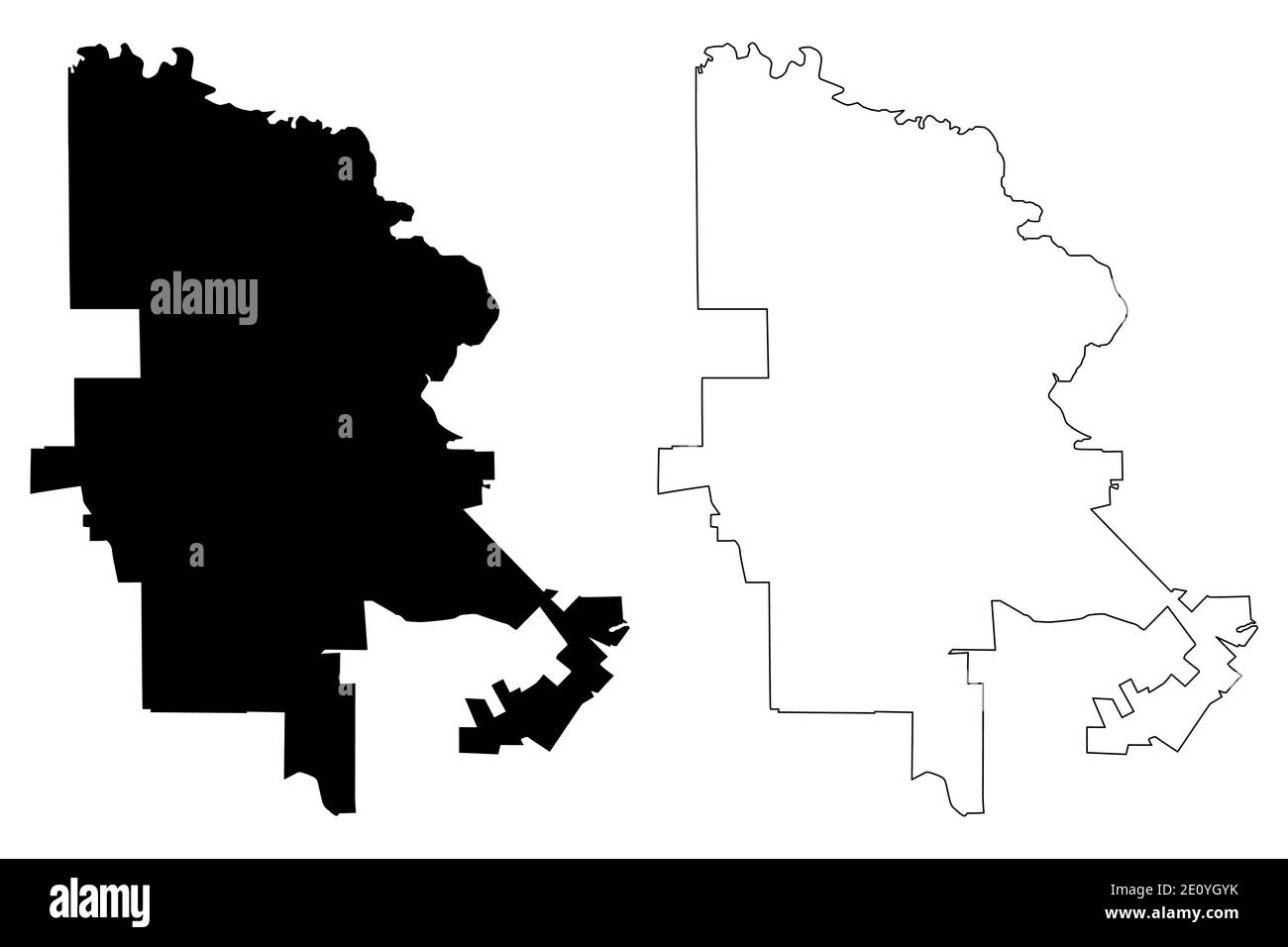 Beaumont City, Texas (città degli Stati Uniti, Stati Uniti d'America, città degli stati uniti) mappa vettoriale illustrazione, scrimble sketch Città di Beaumont mappa Illustrazione Vettoriale