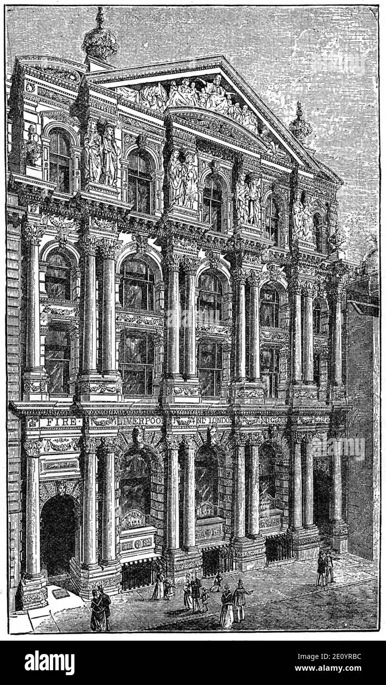 Liverpool e Londra e Globe Insurance Office, Corn Street, Bristol. Foto Stock
