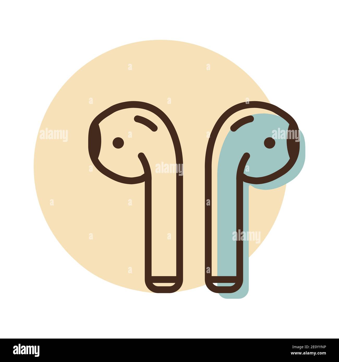 Icona vettoriale delle cuffie wireless Airpods. Segnale musicale. Simbolo  grafico per la musica e il suono del sito web e delle applicazioni design,  logo, app, UI Immagine e Vettoriale - Alamy
