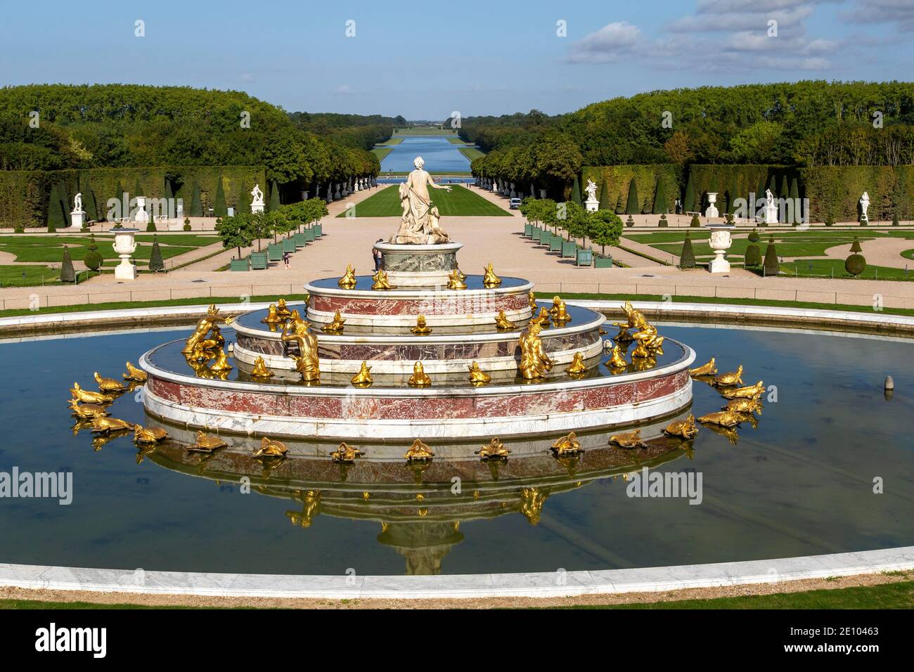 Latona Basin, Parterre de Latone, Château de Versailles, Versailles, dipartimento degli Yvelines, regione Île-de-France, Francia, Europa Foto Stock