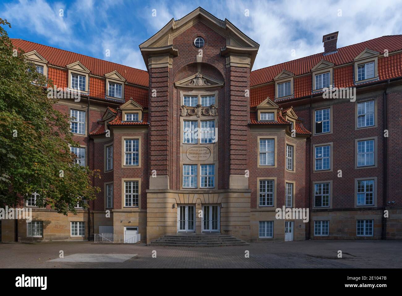 Ex scuola di istruzione industriale statale, costruita 1914-1916, oggi Adolph Kolping Berufskolleg, Münster, Nord Reno-Westfalia, Germania, Europa Foto Stock