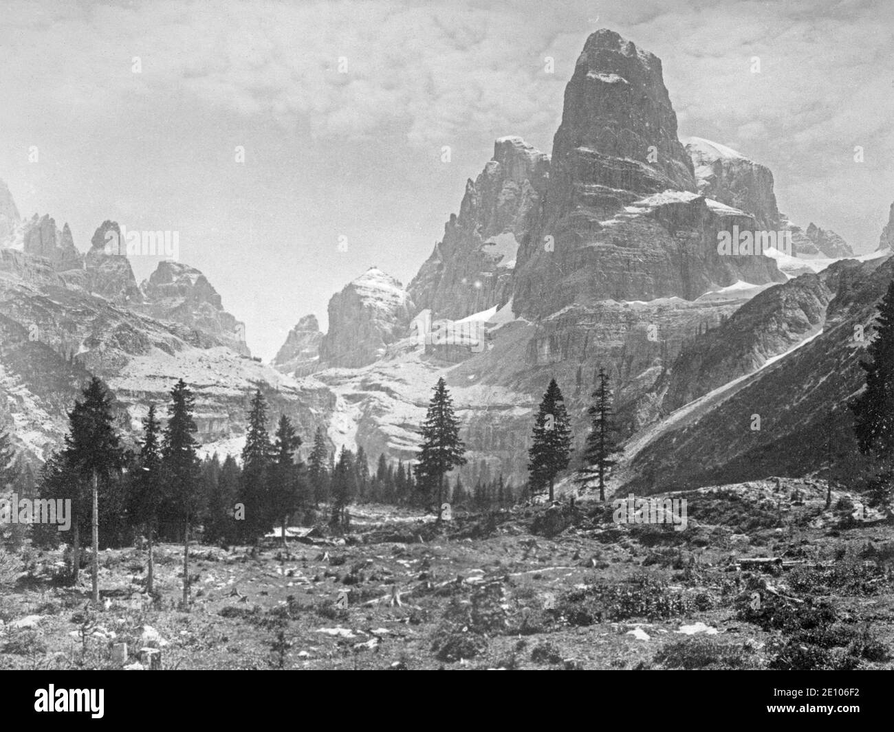 Dal Gruppo Brenta, foto storica, davanti al 1919, Trentino, Austria-Ungheria Foto Stock