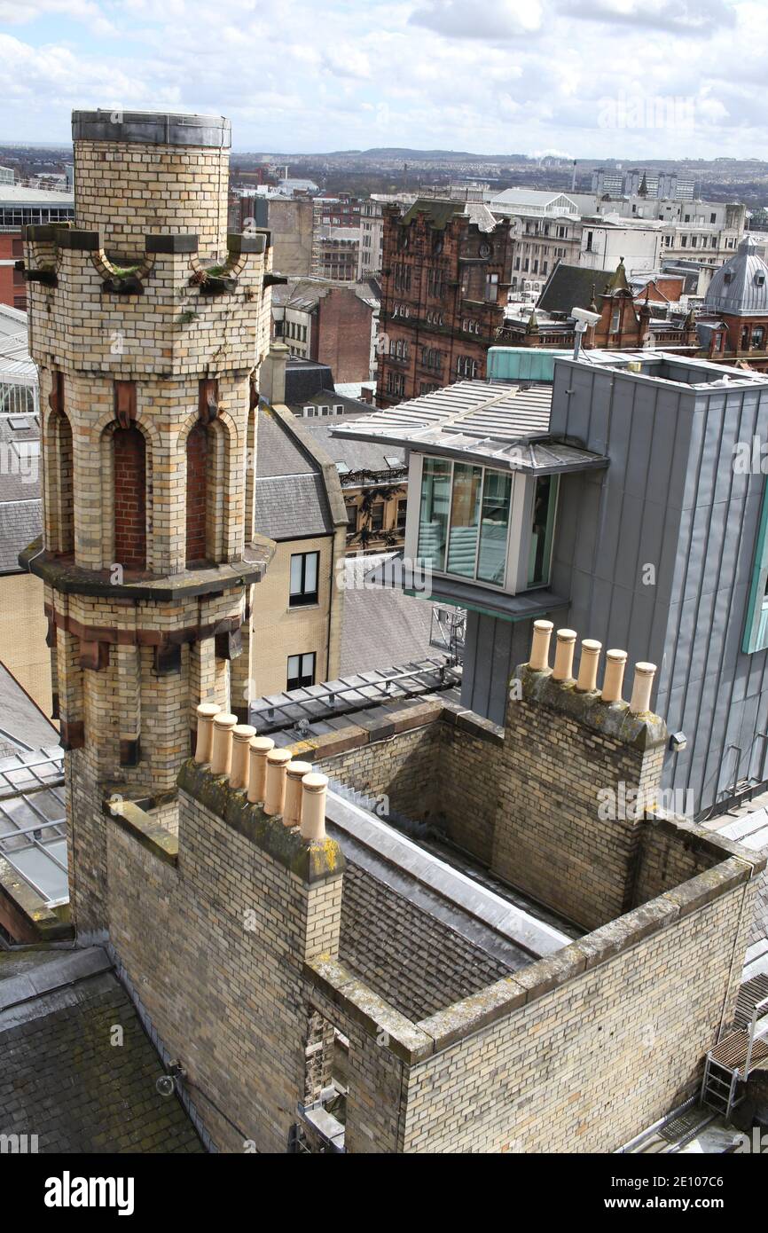 Vista dal faro, progettato da Charles Rennie Mackintosh, Glasgow, Scozia, Regno Unito Foto Stock