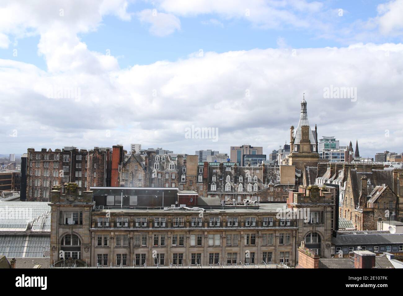Vista dal faro, progettato da Charles Rennie Mackintosh, Glasgow, Scozia, Regno Unito Foto Stock