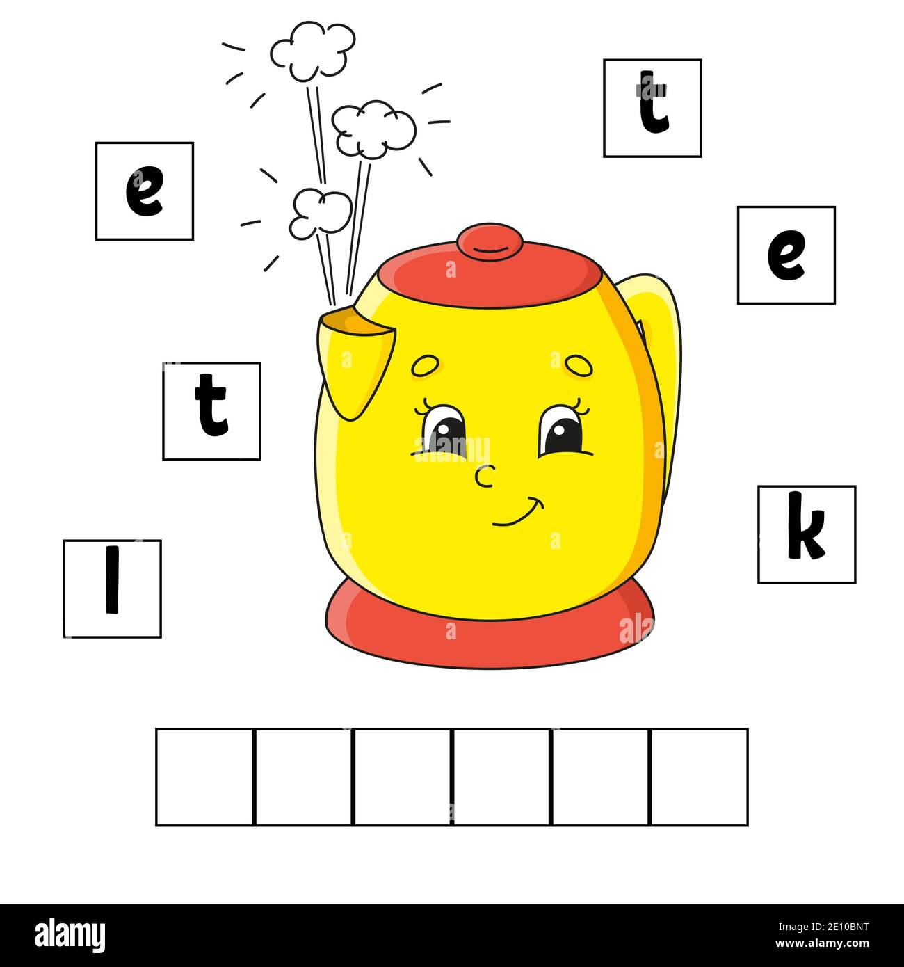 Parole puzzle. Istruzione foglio di lavoro in via di sviluppo. Gioco di apprendimento per i bambini. Pagina attività. Puzzle per bambini. Riddle prescolare per i. Semplice piatto isolato v Illustrazione Vettoriale