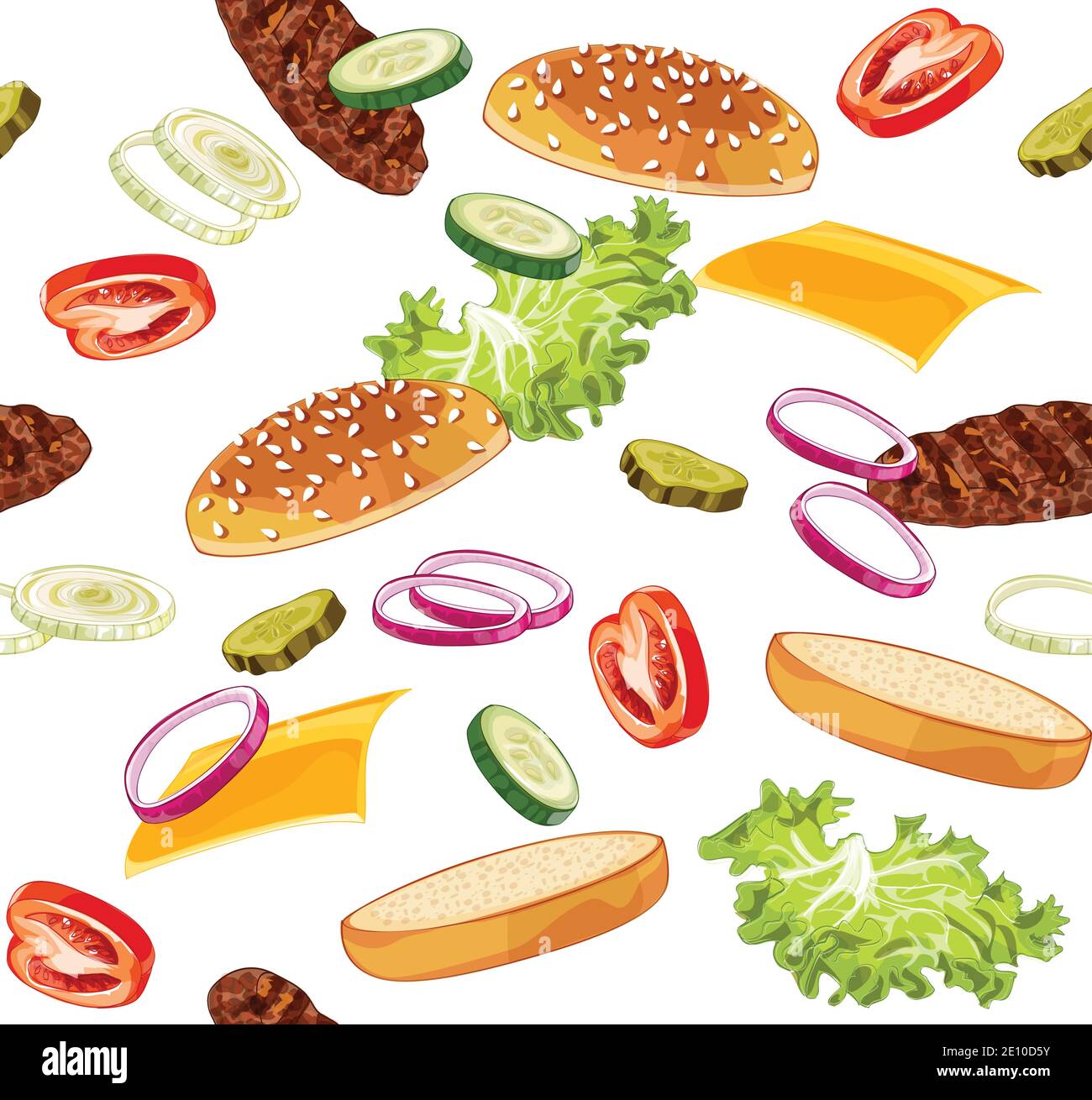 Modello con annunci hamburger senza sfondo Illustrazione Vettoriale