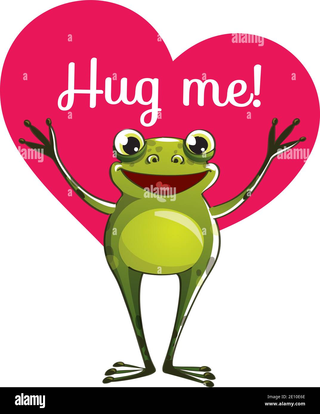 Il caster dei cartoni animati è pronto per un hugging Illustrazione Vettoriale