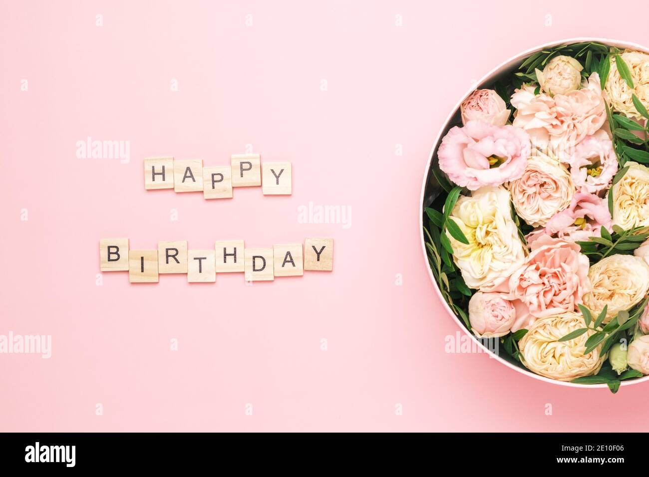 Biglietto Di Auguri In Legno Con Rosa Incisa – Scritta 'Happy Birthday' In Inglese, 10x15 Cm, Con Busta Kraft - 2