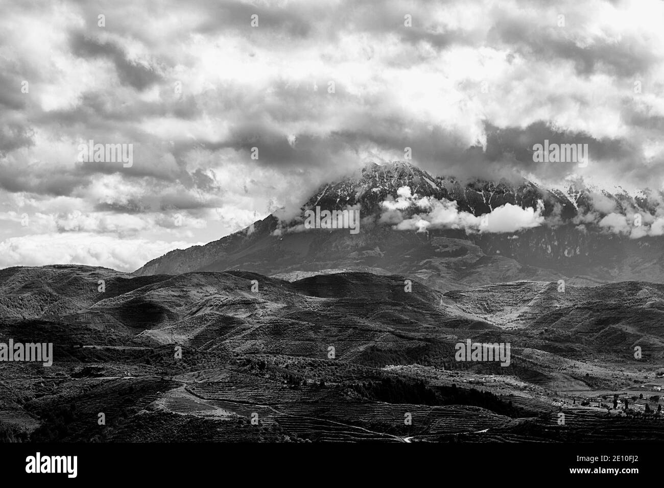 Paesaggio , berat II- albania Foto Stock