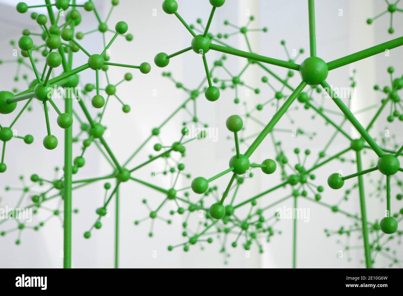 Forme astratte che ricordano una struttura atomica Foto Stock