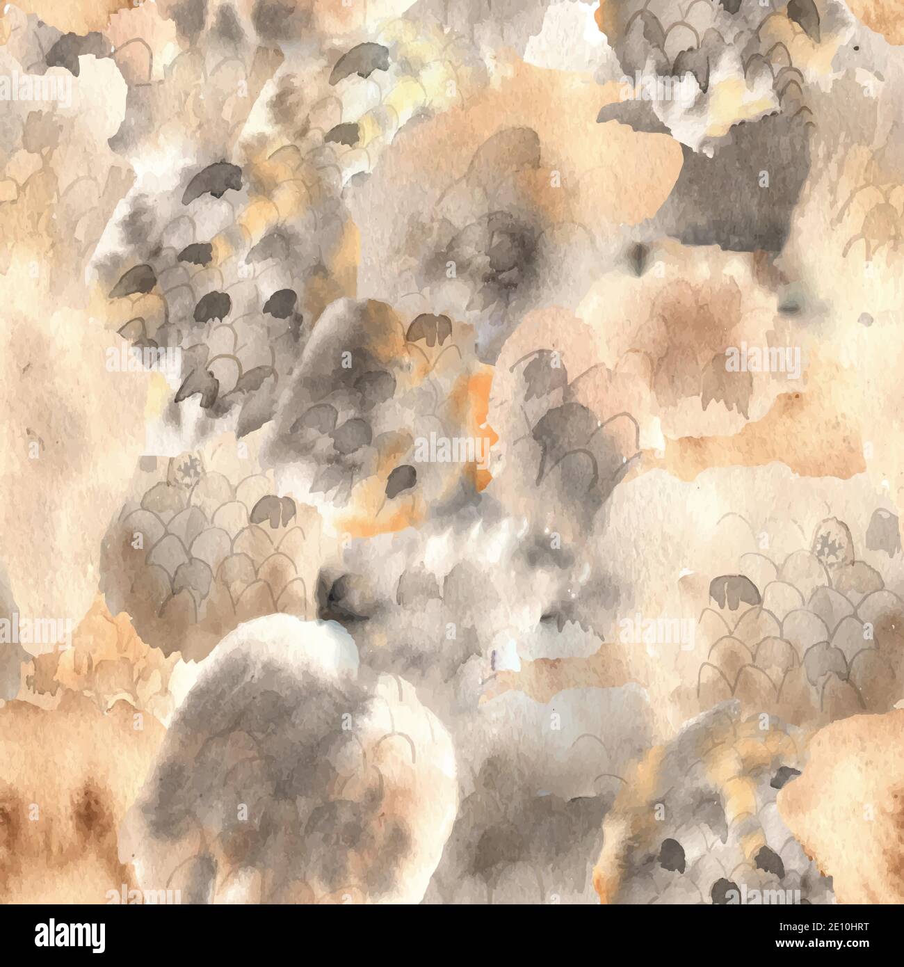 Stampa astratta della pelle animale selvatico. Motivo leopardo senza cuciture, stampa animale. Moderno con motivo in pelle per il design dei tessuti. Sfondo grigio. Naturale l Illustrazione Vettoriale