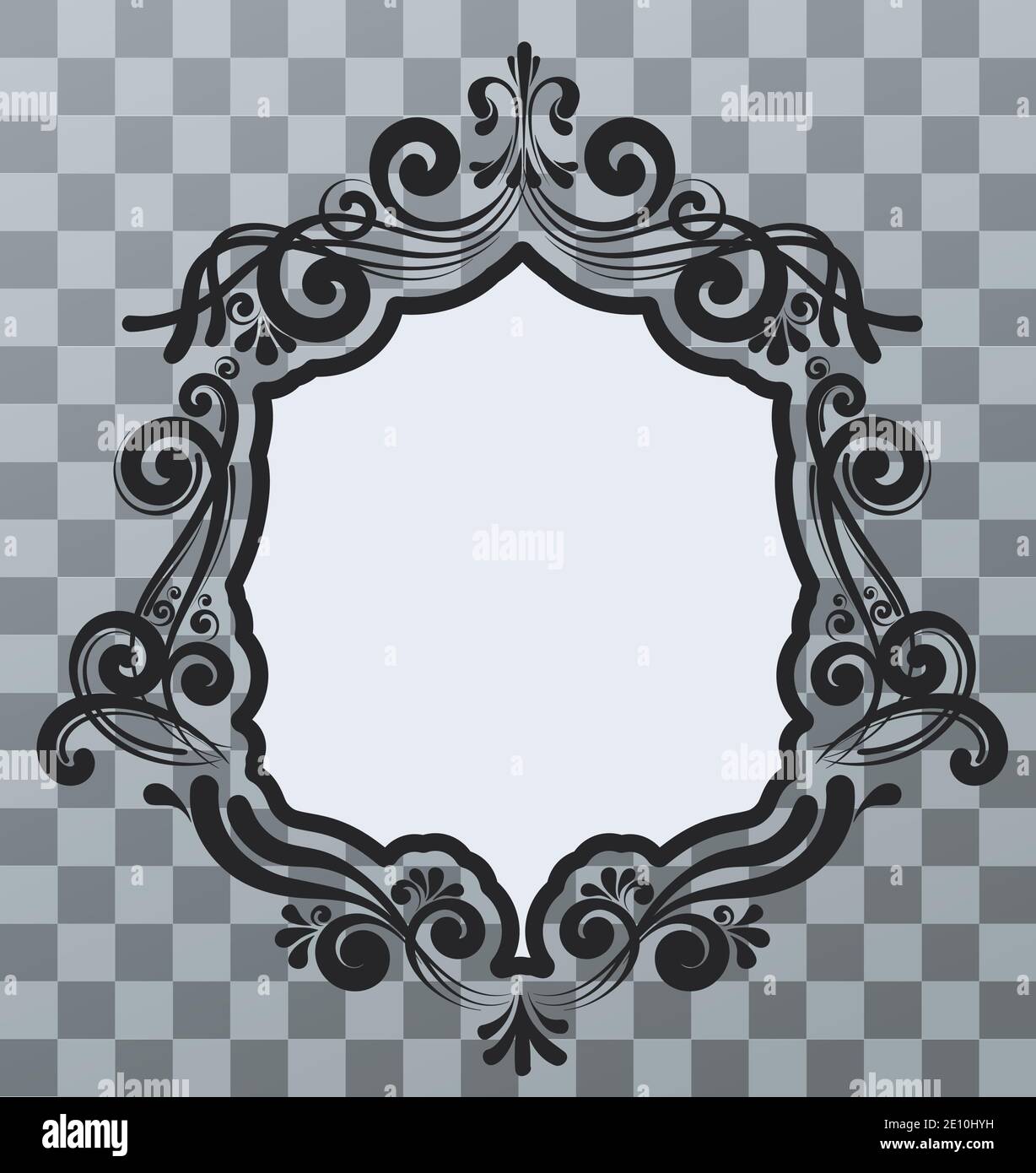 Cornice decorativa in stile classico per striscioni per etichette Illustrazione Vettoriale